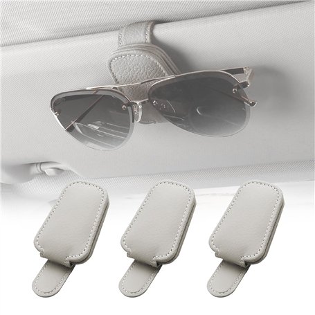 Lot de 3 supports de lunettes pour pare-soleil de voiture