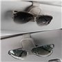 Lot de 3 supports de lunettes pour pare-soleil de voiture, accessoires de visière de voiture, en cuir, clip de ticket, support m