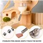 Vegena Gourde pour hamster avec support - 80 ml - Bouteille d'eau suspendue pour cochon d'Inde - Avec support réglable en bois -