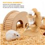 Vegena Gourde pour hamster avec support - 80 ml - Bouteille d'eau suspendue pour cochon d'Inde - Avec support réglable en bois -