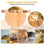Vegena Gourde pour hamster avec support - 80 ml - Bouteille d'eau suspendue pour cochon d'Inde - Avec support réglable en bois -