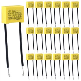 Vegena 20 Pièces Condensateur Polypropylène 0.22uf 275V X2 Condensateur Antiparasite LED Condensateur Sécurité pour Feux Clignot