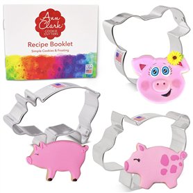 Ann Clark Cookie Cutters - Lot de 3 Emporte-pièces en Forme de Cochon