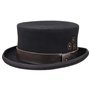 Conner Haut-de-Forme Steampunk Chapeau en Feutre de Laine Chapeau pour Homme (M (56-57 cm) - Noir)