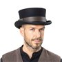 Conner Haut-de-Forme Steampunk Chapeau en Feutre de Laine Chapeau pour Homme (M (56-57 cm) - Noir)