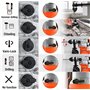 ValueMax Marteau Perforateur Electrique 1600W, Perceuse à Percussion 3 en 1, Poignée Rotative 360°, 3 Forets SDS Plus, Perforati