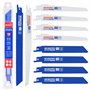 WORKPRO Lames de Scie Sabre 10 Pièces BIM 14/6 TPI Lame de Scie Sabre pour Métal et Bois