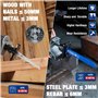 WORKPRO Lames de Scie Sabre 10 Pièces BIM 14/6 TPI Lame de Scie Sabre pour Métal et Bois, avec Boîtier d'Organisateur