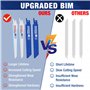 WORKPRO Lames de Scie Sabre 10 Pièces BIM 14/6 TPI Lame de Scie Sabre pour Métal et Bois, avec Boîtier d'Organisateur