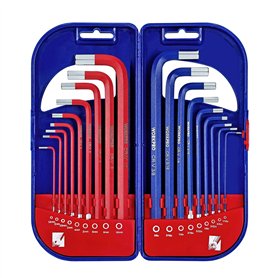 WORKPRO Lot de Clés Allen Hexagonale Longue avec Boîte Solide en ABS Clés Mâles 18 Pièces