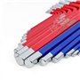 WORKPRO Lot de Clés Allen Hexagonale Longue avec Boîte Solide en ABS Clés Mâles 18 Pièces