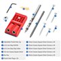 WORKPRO Kit Complet de Gabarit de Trou de Poche de Perçage 125 Pièces, avec 100 Vis Autofileteuses et 20 Bouchons - Guide de Men
