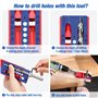 WORKPRO Kit Complet de Gabarit de Trou de Poche de Perçage 125 Pièces, avec 100 Vis Autofileteuses et 20 Bouchons - Guide de Men