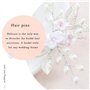 Edary mariée mariage fleur épingles à cheveux perle mariée cheveux pièces accessoires de cheveux de mariage pinces à cheveux en 