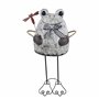 Alpine Corporation MCC862 Statuaire grenouille avec libellule en métal Finition pierre