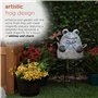 Alpine Corporation MCC862 Statuaire grenouille avec libellule en métal Finition pierre