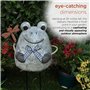 Alpine Corporation MCC862 Statuaire grenouille avec libellule en métal Finition pierre