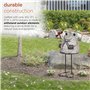Alpine Corporation MCC862 Statuaire grenouille avec libellule en métal Finition pierre