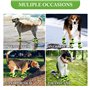 AQH Bottes Thermiques pour Chiens avec Sangles réfléchissantes, Semelle en Caoutchouc Microfibre Respirante, Protection des Patt