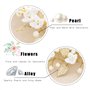 Unicra Or Mariage Perles De Cheveux De Cheveux De Vignes Fleur Feuille Headpieces Accessoires De Cheveux De Mariage Pour La Mari