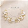 Unicra Or Mariage Perles De Cheveux De Cheveux De Vignes Fleur Feuille Headpieces Accessoires De Cheveux De Mariage Pour La Mari