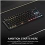 Corsair K70 Core TKL RGB Tenkeyless Clavier de Jeu Mécanique - Commutateurs Linéaires MLX Red v2-Linéaires Pré-Graissés - Réduct