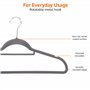 Amazon Basics cintres en velours avec porte-cravate pour costumes, 50 pièces, Gris foncé