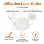 Amazon Basics Abattant WC très résistant à fermeture douce et libération rapide Taille universelle, Rectangulaire, Blanc, 42.5 x