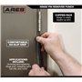 ARES 10062 - Poinçon d'extraction de goupille de charnière - Usiné CNC de précision - Finition phosphate noire anti-corrosion - 