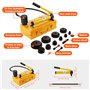 VEVOR Kit de Perforation Hydraulique 15 T 10 Poinçons 22-114 mm Poinçonneuse Hydraulique Manuelle avec Coffret Poignée Ergonomiq