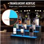 VEVOR Présentoir à Bouteilles Lumineux Éclairé par LED, Étagère à Vins 3 Niveaux 60 cm, Présentoir à Boisson Commercial, en Acry