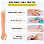 VEVOR Kit Phlébotomie Modèle Bras Pratique de Ponction Veineuse Vaisseaux Sanguins Latex Support pour Injection Intraveineuse Ac