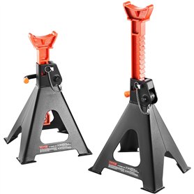 VEVOE 1 Paire de Chandelles de Levage Capacité 6 tonnes Chandelle de Voiture Réglable en Hauteur 360-585 mm en Acier Double Verr