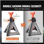 VEVOE 1 Paire de Chandelles de Levage Capacité 6 tonnes Chandelle de Voiture Réglable en Hauteur 360-585 mm en Acier Double Verr