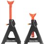 VEVOE 1 Paire de Chandelles de Levage Capacité 6 tonnes Chandelle de Voiture Réglable en Hauteur 360-585 mm en Acier Double Verr