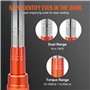 VEVOR 1/2" Clé Dynamométrique Mécanique Clé de Torsion 14-204 N.m Précision ±3% Clé à Cliquet Réglable 72 Dents Contre Surcouple