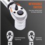 VEVOR 1/2" Clé Dynamométrique Mécanique Clé de Torsion 14-204 N.m Précision ±3% Clé à Cliquet Réglable 72 Dents Contre Surcouple