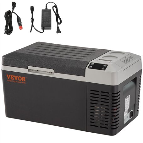 VEVOR Glacière Électrique Portable de 20 L Réfrigérateur de Voiture Portable 12/24 V CC 100-240 V CA Frigo Voiture à Une Zone 0