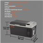 VEVOR Glacière Électrique Portable de 20 L Réfrigérateur de Voiture Portable 12/24 V CC 100-240 V CA Frigo Voiture à Une Zone 0,