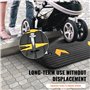 VEVOR Rampe de Seuil Hauteur 7,6 cm Rampe Trottoir Caoutchouc avec 1 Canal Capacité Charge 15 tonnes Surface Texturée Antidérapa