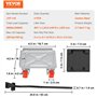 VEVOR Chariot de Déménagement 4PCS Déplace Meubles Lourds Capacité 113,4 kg Acier au Carbone 4 Roues Pivotantes 360° PP Plateau 