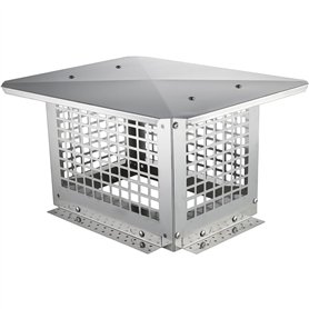VEVOR Chapeau de Cheminée 332x229 mm Chapeau de Conduit de Cheminée Acier Inoxydable 304 Couvercle Bouchon Protection Anti-Oisea