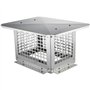 VEVOR Chapeau de Cheminée 332x229 mm Chapeau de Conduit de Cheminée Acier Inoxydable 304 Couvercle Bouchon Protection Anti-Oisea