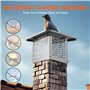 VEVOR Chapeau de Cheminée 332x229 mm Chapeau de Conduit de Cheminée Acier Inoxydable 304 Couvercle Bouchon Protection Anti-Oisea