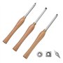 VEVOR Outils Tournage Bois 3PCS Outils pour Tour à Bois avec Fraise Ronde Carrée Diamantée en Carbure avec Poignées Confortables