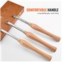 VEVOR Outils Tournage Bois 3PCS Outils pour Tour à Bois avec Fraise Ronde Carrée Diamantée en Carbure avec Poignées Confortables