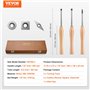 VEVOR Outils Tournage Bois 3PCS Outils pour Tour à Bois avec Fraise Ronde Carrée Diamantée en Carbure avec Poignées Confortables