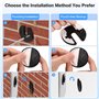MoKo Support Mural Universel pour Tablette/Téléphone, Lot de 2 Support Rond Réglable Rotatif à 90° avec Vis + Adhésif pour Smart