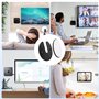 MoKo Support Mural Universel pour Tablette/Téléphone, Lot de 2 Support Rond Réglable Rotatif à 90° avec Vis + Adhésif pour Smart