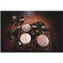 Meinl Cymbals Classics Custom Dark Ensemble de Cymbales avec Hihat 14", Crash 16" et Ride 20" pour Batterie – B12 Bronze, Finiti